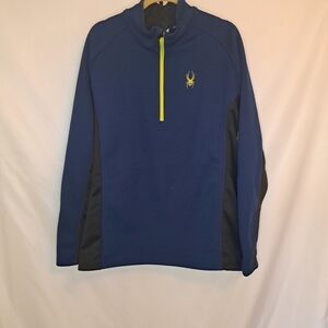 Spyder Men's Navy and Black Performance Jacket XXL #202
